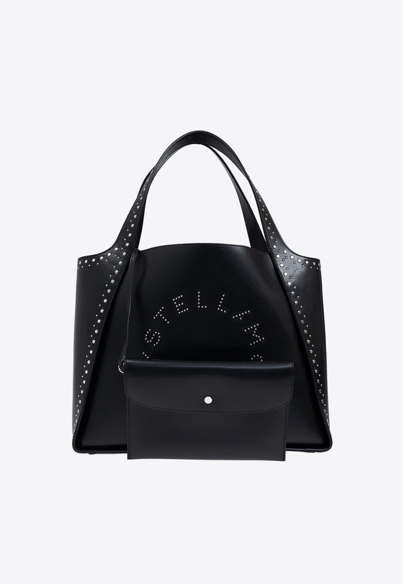 Stella McCartney Alter Studded-Logo Tote Bag Black 502793 WP0420-1000