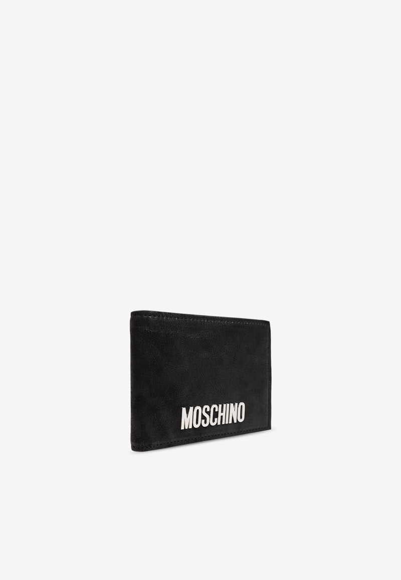 Moschino Logo Lettering Bi-Fold Wallet Black 242Z2 A8124 8015-0555