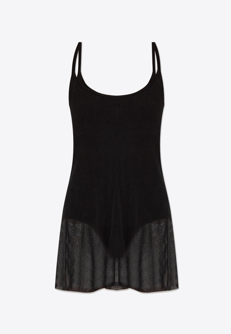 Jacquemus La Roupao Sheer Mini Dress Black 243KN511 2357-990