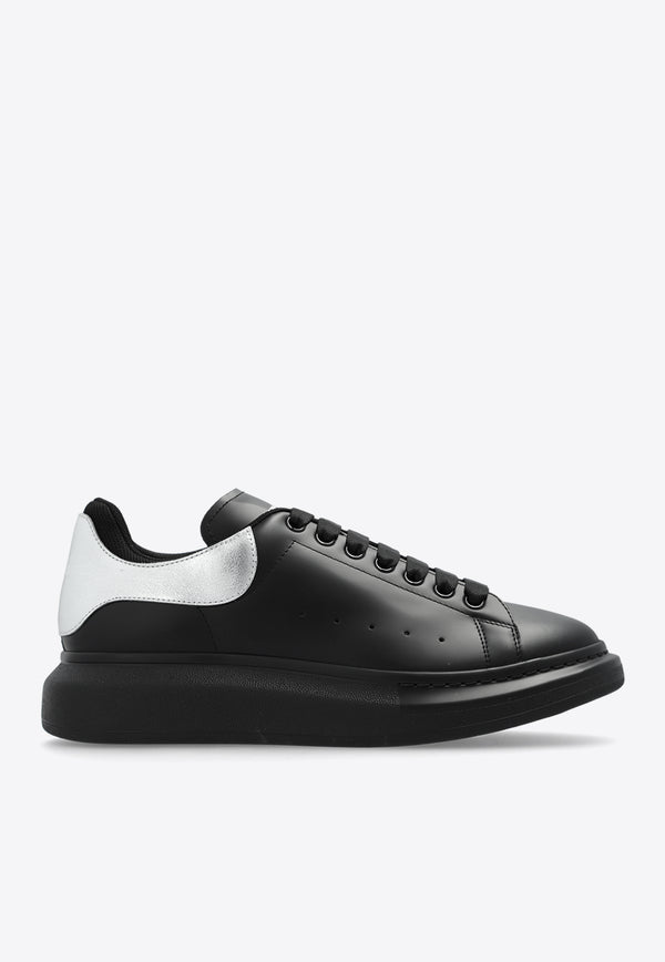 Alexander McQueen Oversized Leather Sneakers Black 705060 WIFT1-1081