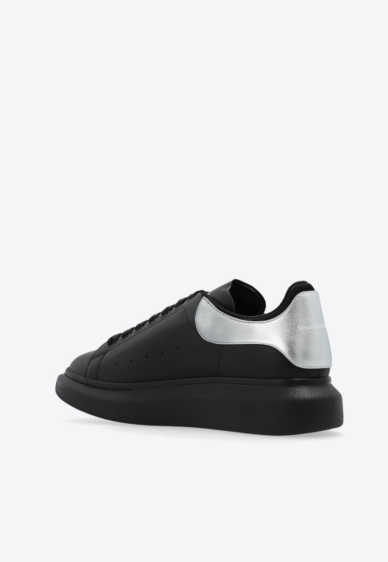 Alexander McQueen Oversized Leather Sneakers Black 705060 WIFT1-1081