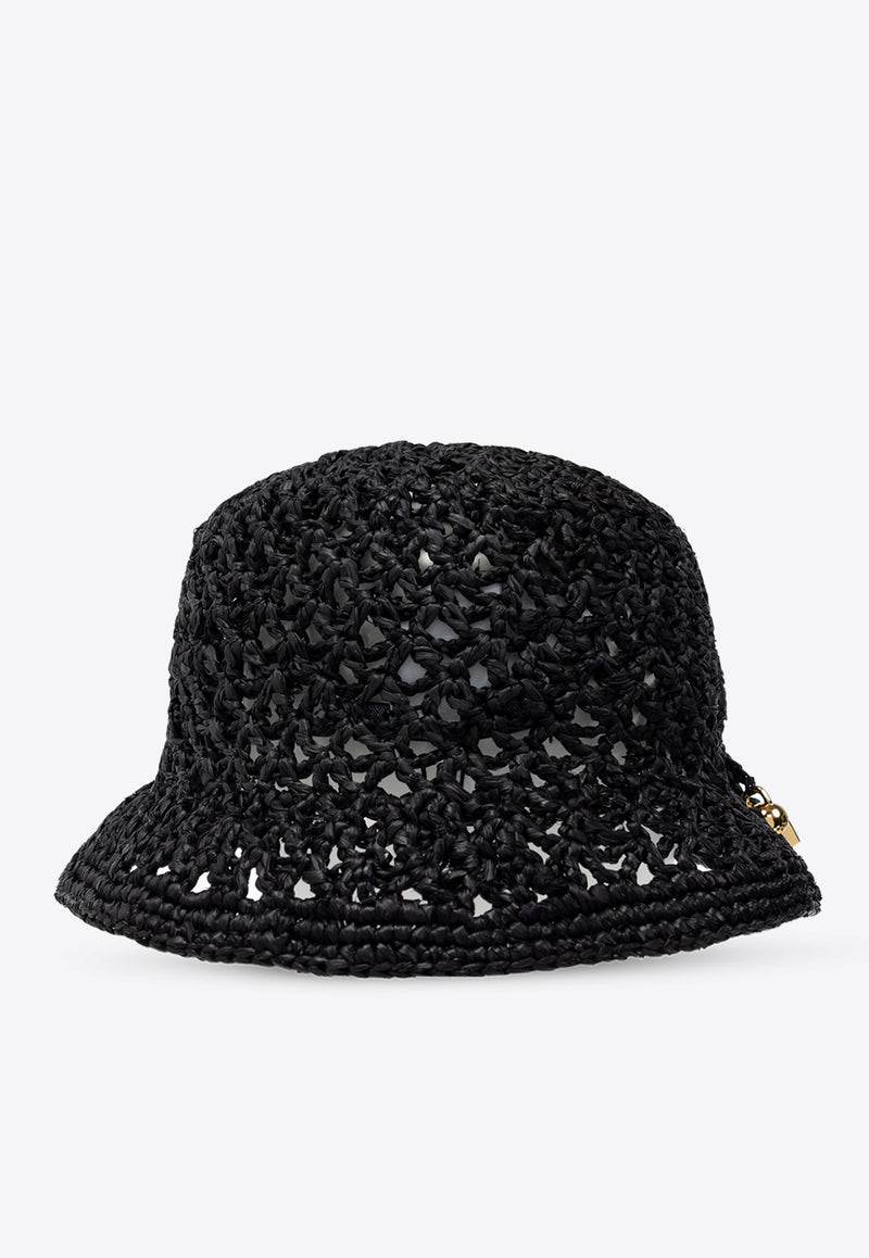 Jacquemus Le Spiaggia Raffia Bucket Hat Black 246AC688 5046-990