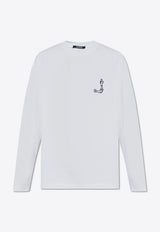 Jacquemus Le Merù Embroidered Long-Sleeved T-shirt White 246JS152 2125-100