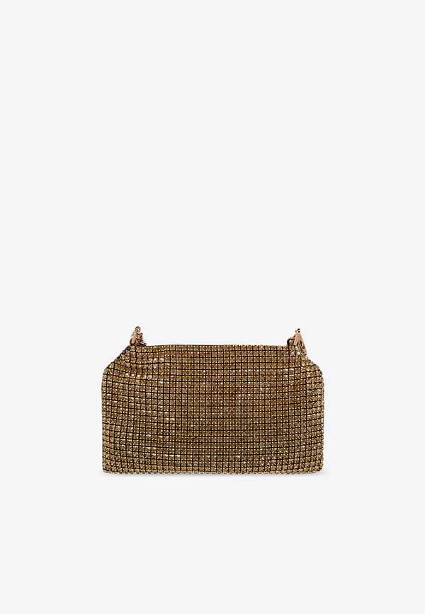 Stella McCartney All-Over Crystal Falabella Shoulder Bag Gold 7B0101 WP0439-2000