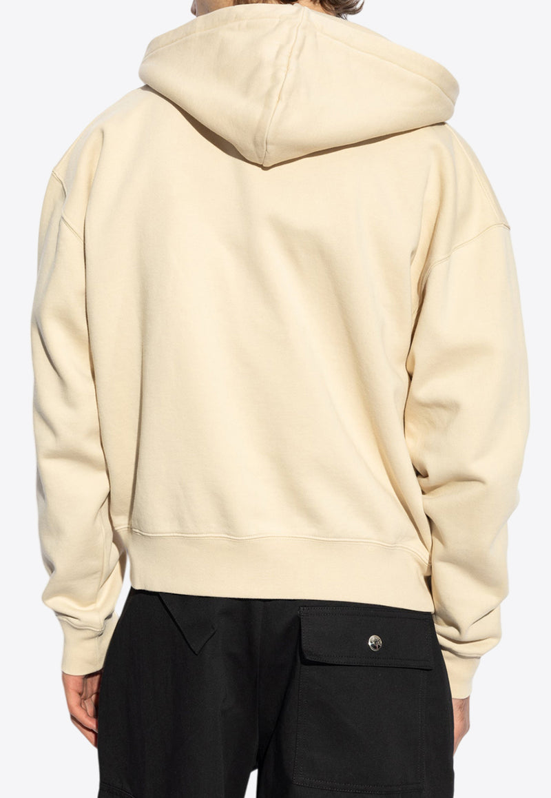 Jacquemus Le Gros-Grain Zip-Up Hooded Sweatshirt Beige 246JS257 2036-150