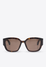 Alexander McQueen Logo-Embossed Sunglasses Brown 803379 J0749-2305