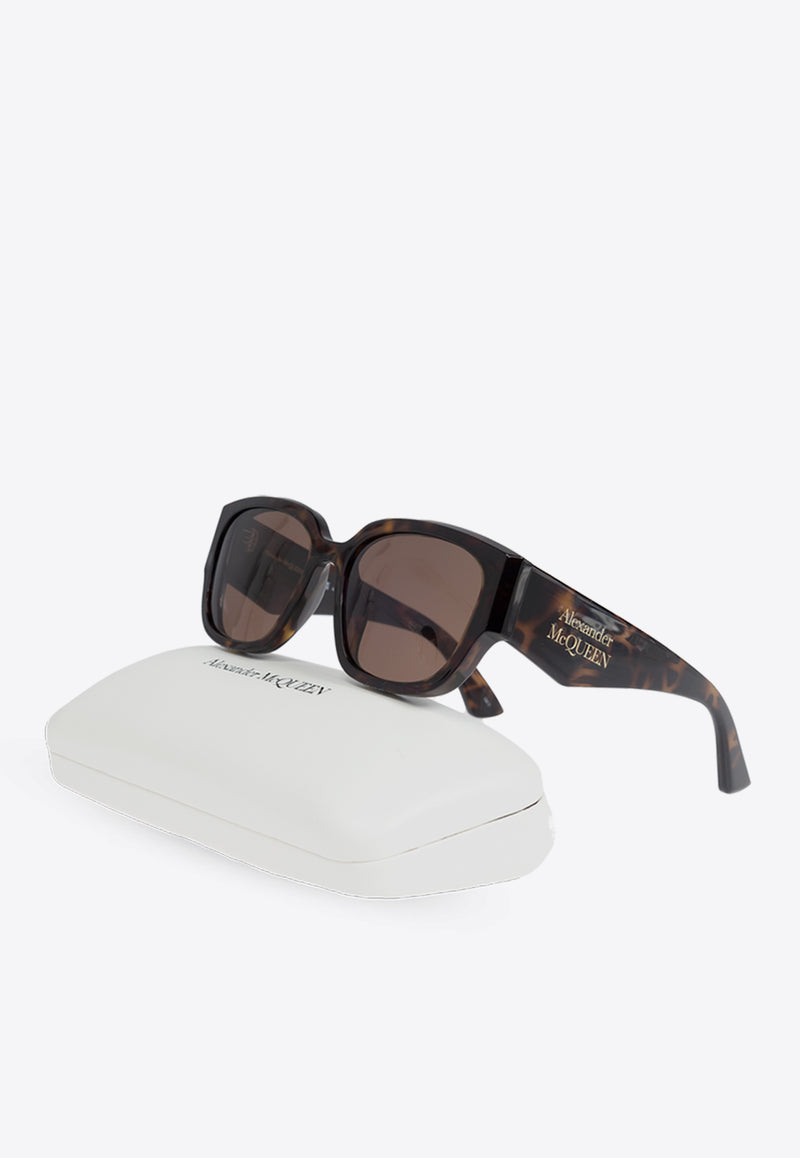 Alexander McQueen Logo-Embossed Sunglasses Brown 803379 J0749-2305