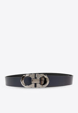 Salvatore Ferragamo Twisted Gancini Reversible Leather Belt Blue 670371 ADJ REV 775795-MIDNIGHT