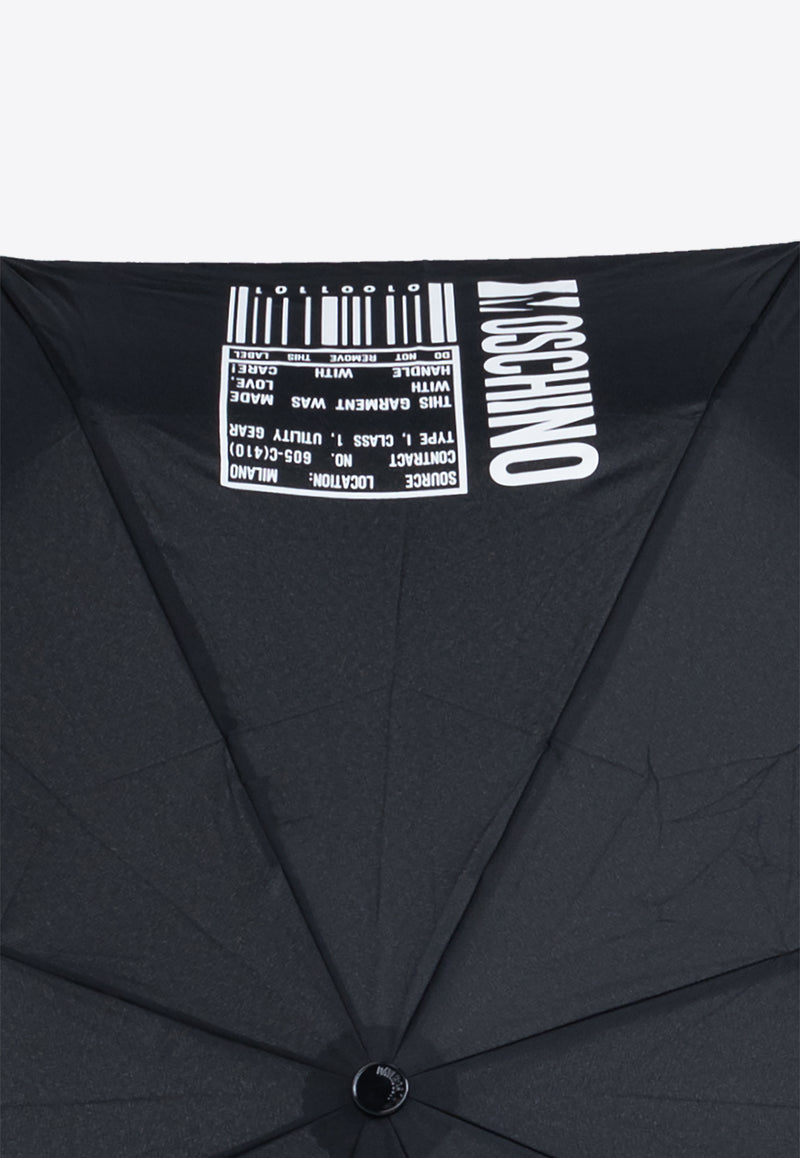 Moschino Bar-Code Print Umbrella Black 8941 OPENCLOSEA-BLACK