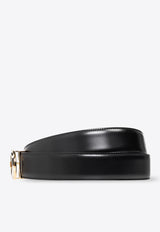 Salvatore Ferragamo Gancini Reversible Leather Belt Black 67A254 DOUBLE ADJUS 764187-NERO