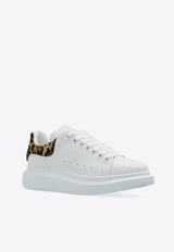 Alexander McQueen Oversized Leather Sneakers White 718139 WIFTI-9316