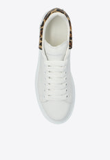 Alexander McQueen Oversized Leather Sneakers White 718139 WIFTI-9316