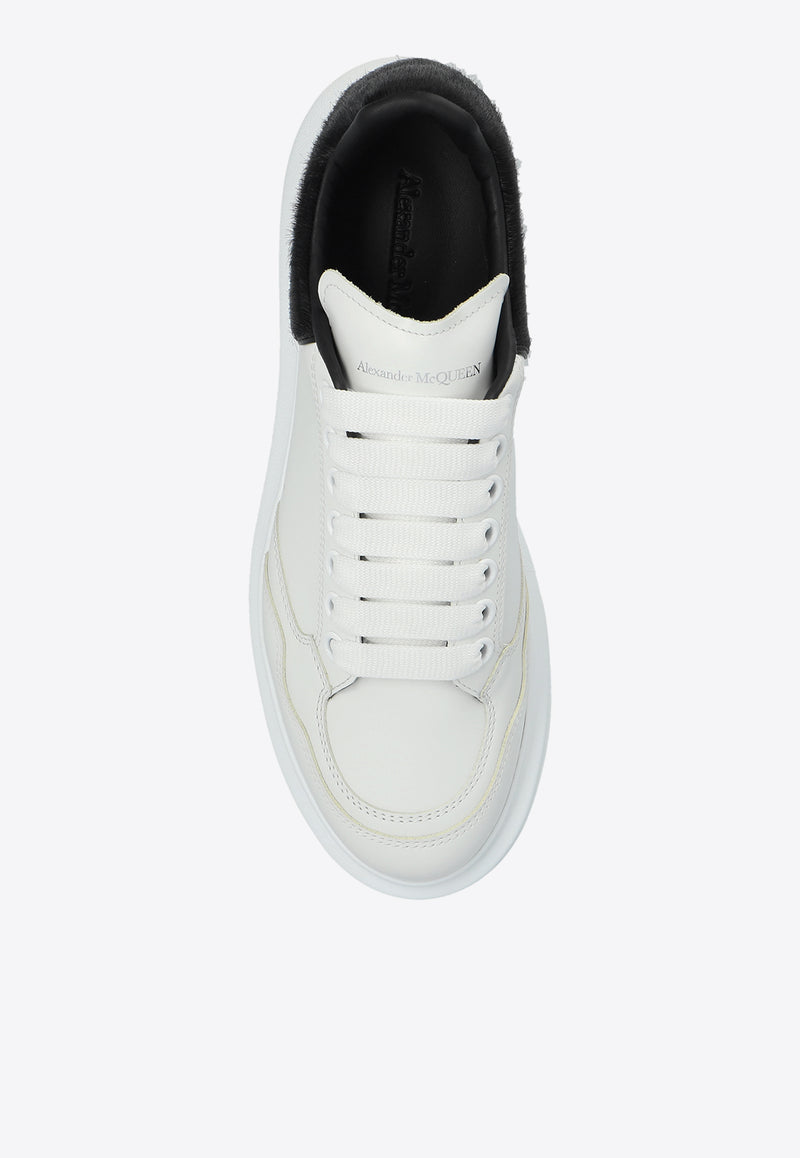 Alexander McQueen Oversized Leather Sneakers White 758982 WIFTF-8765