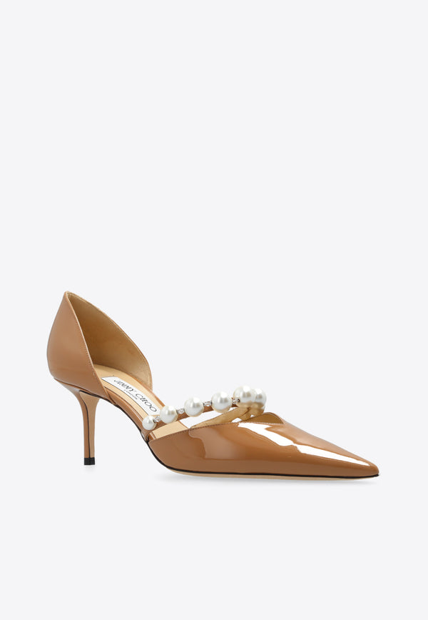 Jimmy Choo Aurelie 65 Leather Pumps Beige AURELIE 65 XKM-BISCUIT WHITE