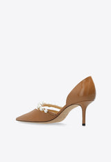 Jimmy Choo Aurelie 65 Leather Pumps Beige AURELIE 65 XKM-BISCUIT WHITE