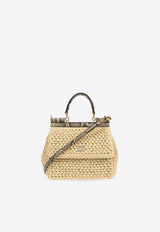 Dolce & Gabbana Medium Sicily Woven-Raffia Shoulder Bag Beige BB6003 A2Y84-8B134