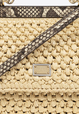 Dolce & Gabbana Medium Sicily Woven-Raffia Shoulder Bag Beige BB6003 A2Y84-8B134