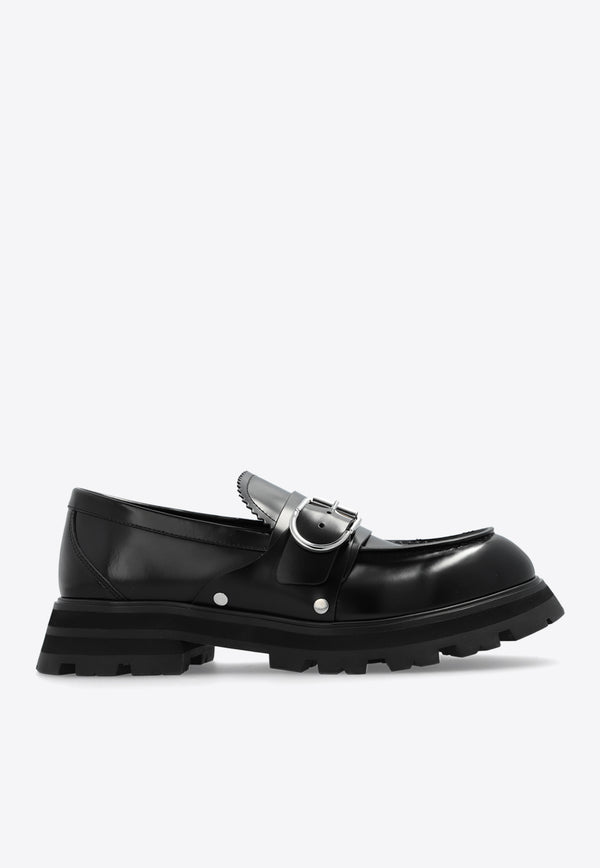 Alexander McQueen Wander Leather Loafers Black 794477 WIES3-1081