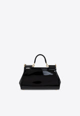 Dolce & Gabbana Elongated Sicily Leather Top Handle Bag Black BB7652 A1037-80999