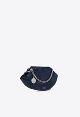 Stella McCartney Eco Shiny Clutch Bag with Chain Navy 7B0078 W9056-4101