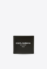 Dolce & Gabbana Bi-Fold Logo Print Leather Wallet Black BP1321 AN244-HXII7