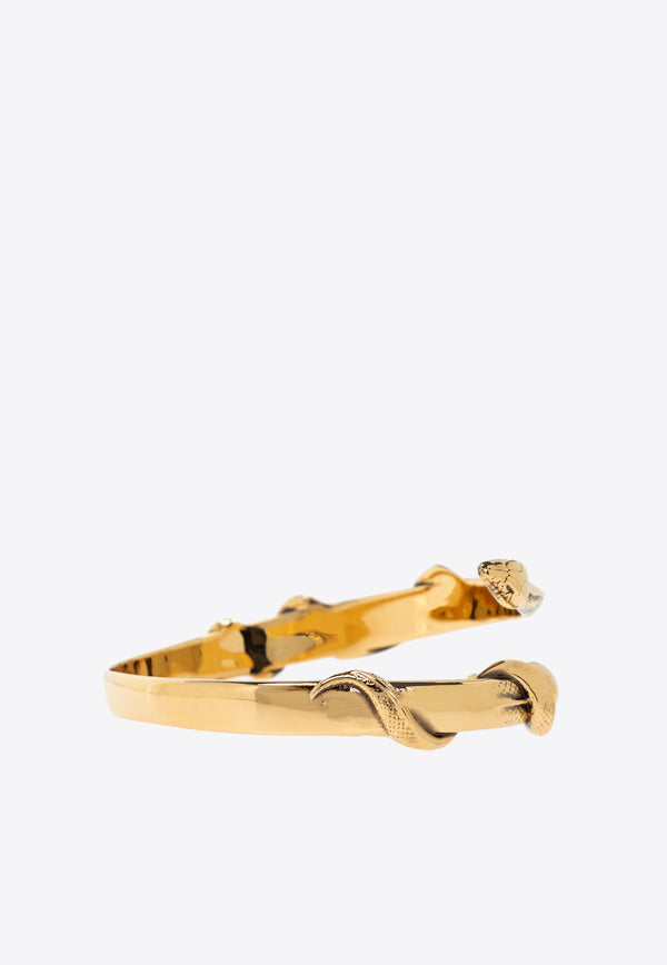 Alexander McQueen Snake Brass Bracelet Gold 798937 J160K-8500