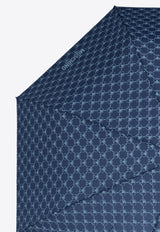 Moschino Signature Pattern Classic Umbrella Navy 8271 TOPLESSF-BLUE