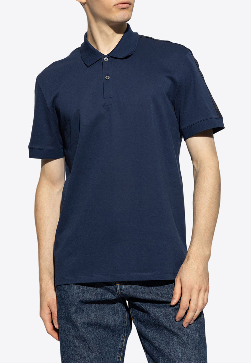 Alexander McQueen Short Sleeved Polo T-shirt Blue 794696 QXAAO-0437