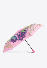 Moschino Graphic Print Umbrella Pink 8862 OPENCLOSEN-PINK