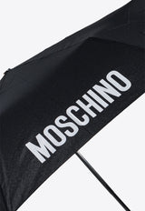 Moschino Contrasting Logo Umbrella Black 8983 OPENCLOSEA-BLACK