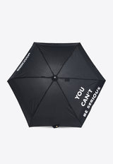 Moschino You Can't Be Serious Printed Umbrella Black 8985 SUPERMINIA-BLACK