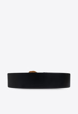 Alexander McQueen Snake-Buckle Leather Belt Black 797531 1BR0T-1000