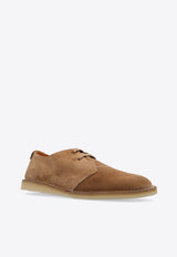 Dolce & Gabbana DG Plaque Suede Derby Shoes Brown A10826 AT441-80024