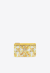 Dolce & Gabbana DG Plaque Majolica Print Cardholder Yellow BI1261 AQ240-HG3OB