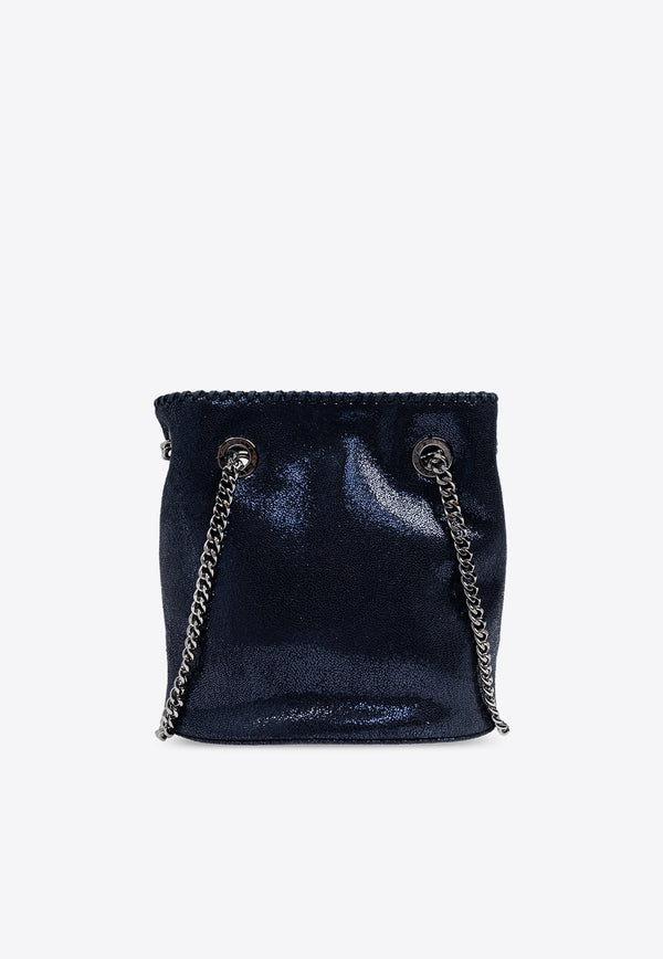 Stella McCartney Eco Shiny Bucket Bag Navy 7B0058 W9056-4101