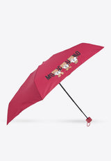 Moschino Teddy Bear Mini Umbrella Burgundy 8425 SUPERMINIC-CHERRY