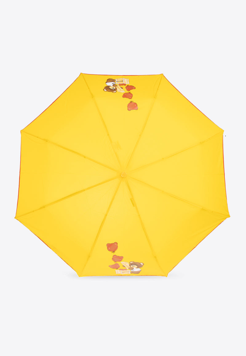 Moschino Teddy Balloons Umbrella Yellow 8431 OPENCLOSEU-YELLOW