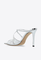 Jimmy Choo Anise 95 Leather Mules Silver ANISE 95 QUI-SILVER