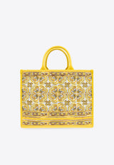 Dolce & Gabbana Medium Majolica-Embroidered Tote Bag Yellow BB7277 AW050-HG3OB