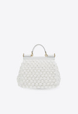 Dolce & Gabbana Large Sicily Woven-Raffia Shoulder Bag White BB6002 AY208-89642