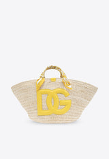 Dolce & Gabbana Medium Kendra Woven-Raffia Tote Bag Yellow BB7694 AV860-HG3OB