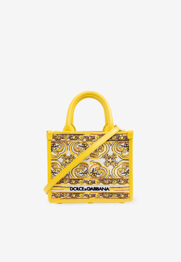 Dolce & Gabbana Mini DG Daily Majolica Print Tote Bag Yellow BB7479 AW050-HG3OB