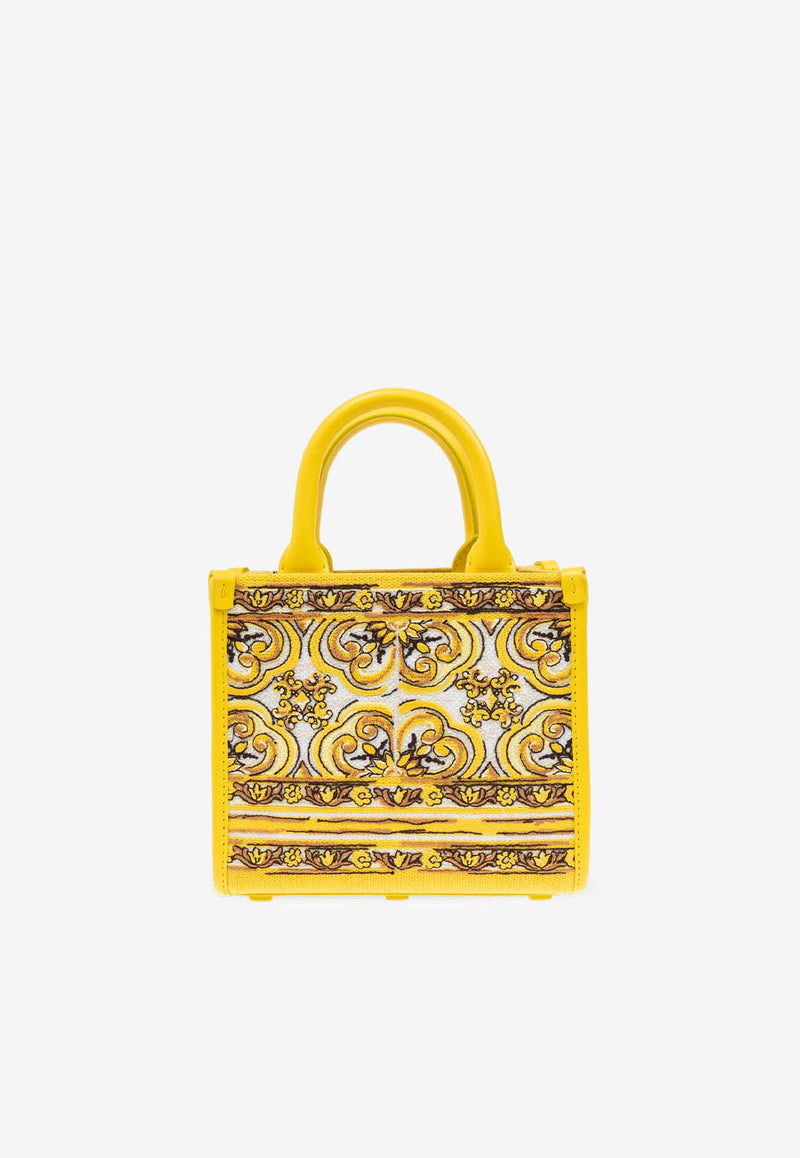 Dolce & Gabbana Mini DG Daily Majolica Print Tote Bag Yellow BB7479 AW050-HG3OB