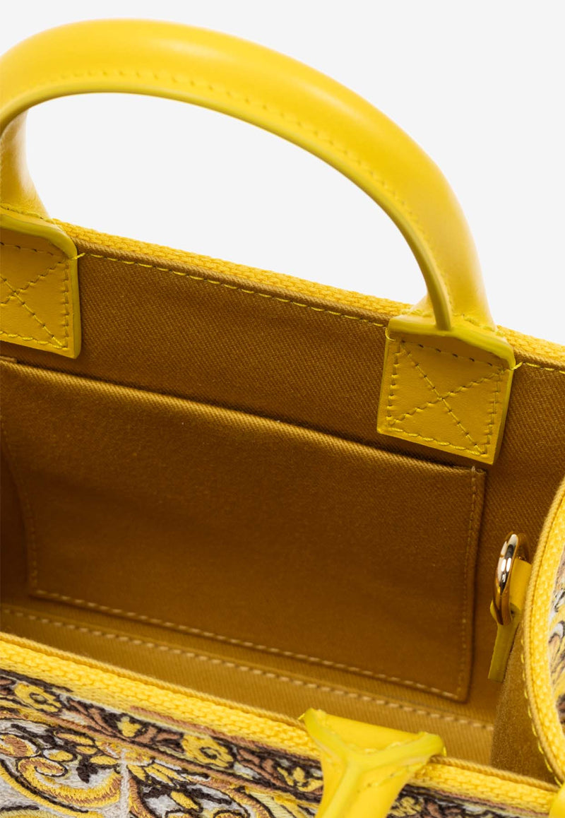 Dolce & Gabbana Mini DG Daily Majolica Print Tote Bag Yellow BB7479 AW050-HG3OB