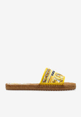 Dolce & Gabbana Majolica Embroidered Espadrille Sandals Yellow CE0148 AV804-8Q728