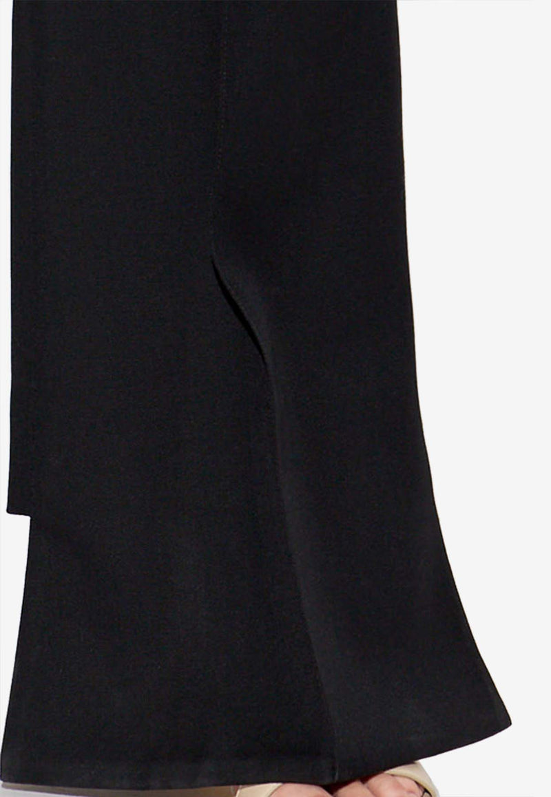 Chloé Broken-Heel Wool Slim Pants Black CH24APA32 063-001