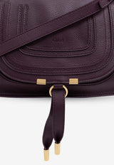 Chloé Small Marcie Grained Leather Top Handle Bag Purple CHC22AS628 I31-55U