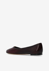 Chloé Marcie Patent Leather Ballet Flats Purple CHC24A973 NG-620