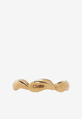 Chloé The Iconic Logo Double Ring Gold CHC24AFR67 CB7-9DC