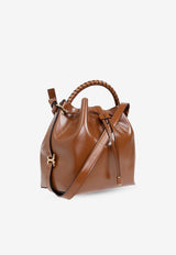 Chloé Marcie Calf Leather Bucket Bag Brown CHC24AS606 N57-26M